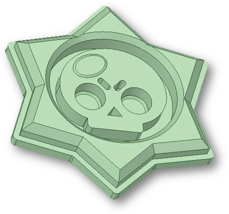 Model logo w kształcie gwiazdy z czaszką w DesignSpark Mechanical